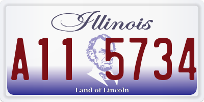 IL license plate A115734