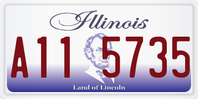 IL license plate A115735