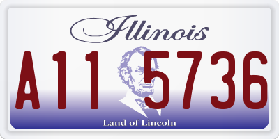 IL license plate A115736