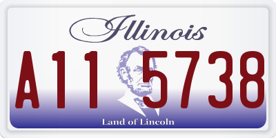 IL license plate A115738