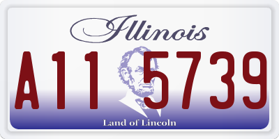 IL license plate A115739