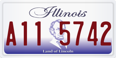 IL license plate A115742