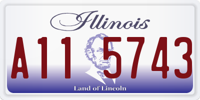 IL license plate A115743