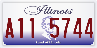 IL license plate A115744