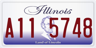 IL license plate A115748