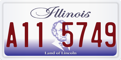 IL license plate A115749