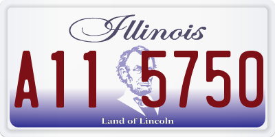 IL license plate A115750
