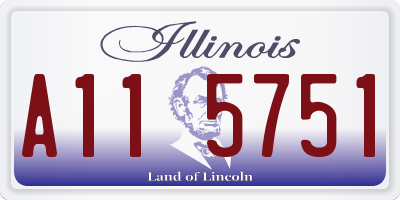 IL license plate A115751