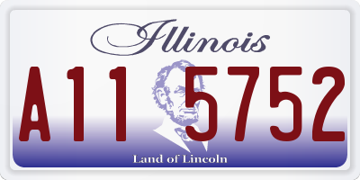 IL license plate A115752