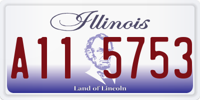 IL license plate A115753