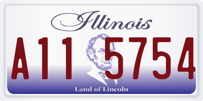 IL license plate A115754