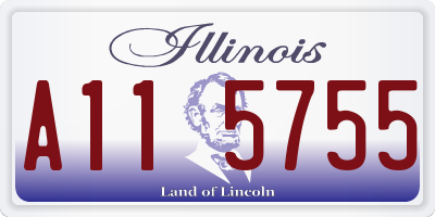 IL license plate A115755
