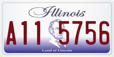 IL license plate A115756