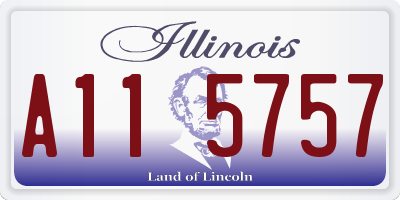 IL license plate A115757
