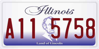 IL license plate A115758