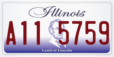 IL license plate A115759