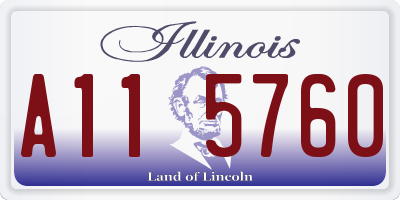 IL license plate A115760