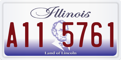 IL license plate A115761