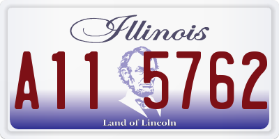 IL license plate A115762