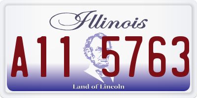 IL license plate A115763
