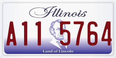 IL license plate A115764