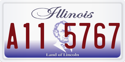 IL license plate A115767