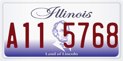 IL license plate A115768
