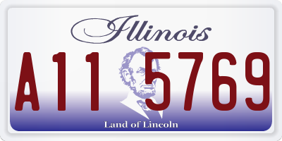 IL license plate A115769