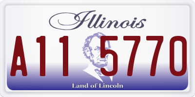 IL license plate A115770