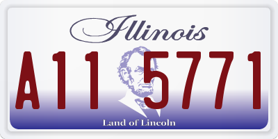 IL license plate A115771