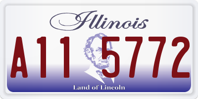 IL license plate A115772