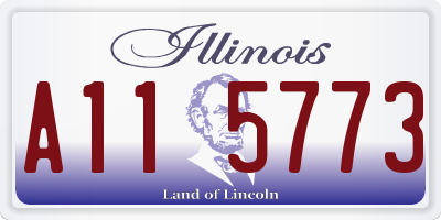 IL license plate A115773