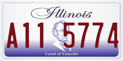 IL license plate A115774