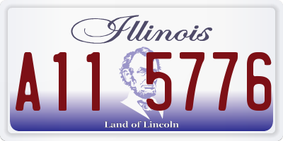 IL license plate A115776