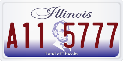 IL license plate A115777
