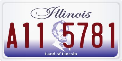 IL license plate A115781