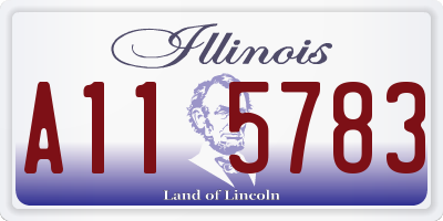 IL license plate A115783