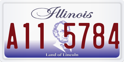 IL license plate A115784