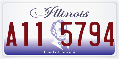 IL license plate A115794