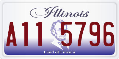 IL license plate A115796