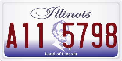 IL license plate A115798