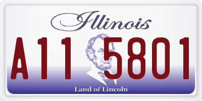 IL license plate A115801