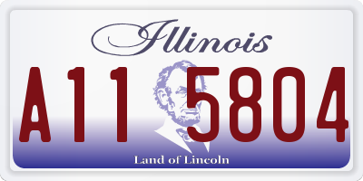 IL license plate A115804