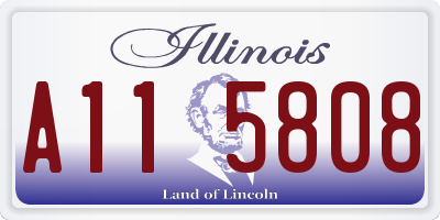 IL license plate A115808