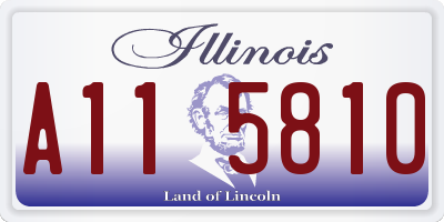 IL license plate A115810