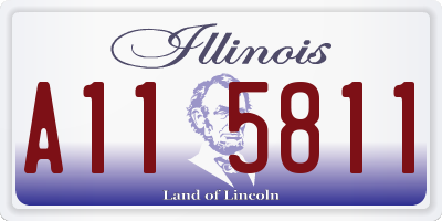 IL license plate A115811
