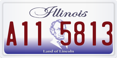 IL license plate A115813