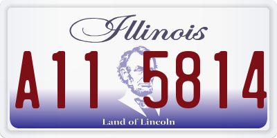 IL license plate A115814