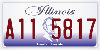 IL license plate A115817