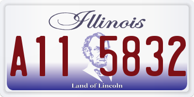 IL license plate A115832